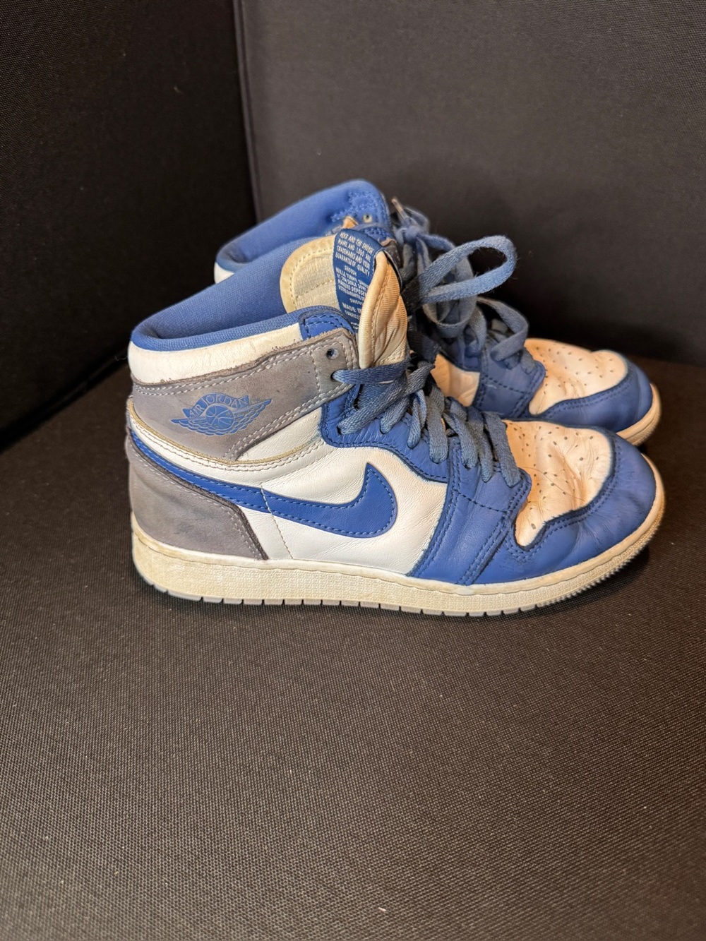 Nike Kids Blue and White High-Top Sneakers